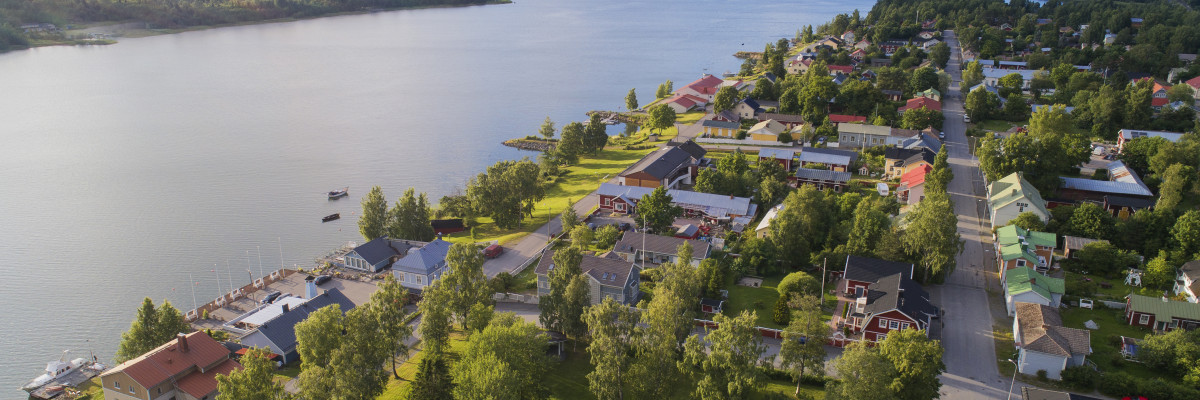 Flygbild från Kaskö. Lentokuva Kaskisista.