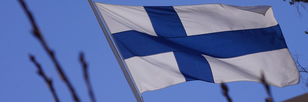 Finlands flagga. Suomen lippu.